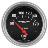 Autometer Sport-Comp 66.7mm 60-170 Deg C Short Sweep Electronic Oil Temperature Gauge thumbnail 2