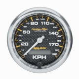 Autometer Carbon Fiber 85.7mm 190 KPH Range Speedometer Elect. Programmable Gauge thumbnail 1