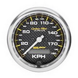 Autometer Carbon Fiber 85.7mm 190 KPH Range Speedometer Elect. Programmable Gauge thumbnail 3