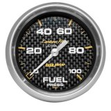 Autometer Carbon Fiber 2 5/8in 0-100 PSI Digital Stepper Motor Fuel Press Gauge thumbnail 1