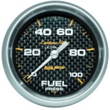 Autometer Carbon Fiber 2 5/8in 0-100 PSI Digital Stepper Motor Fuel Press Gauge thumbnail 4