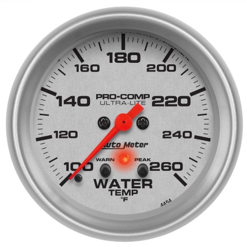 Autometer 66.7mm 100-260 degree F Full Sweep Electronic w/ Peak and Warning Water Temperature Gauge thumbnail 1