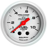 Autometer Ultra-Lite 52mm 0-1.0 Bar Mechanical Fuel Pressure Gauge thumbnail 3