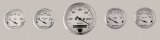Autometer Old Tyme White 5 Piece Kit (Elec Speed/Elec Oil Press/Water Temp/Volt/Fuel Level) In-Dash thumbnail 2