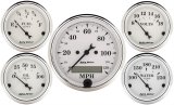 Autometer Old Tyme White 5 Pc Kit-Elec Speed(Km/H)/Elec Oil Press/Water Temp/Volt/Fuel Level thumbnail 1