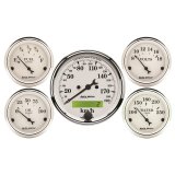 Autometer Old Tyme White 5 Pc Kit-Elec Speed(Km/H)/Elec Oil Press/Water Temp/Volt/Fuel Level thumbnail 2