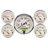 Autometer Old Tyme White 5 Pc Kit-Elec Speed(Km/H)/Elec Oil Press/Water Temp/Volt/Fuel Level thumbnail 3