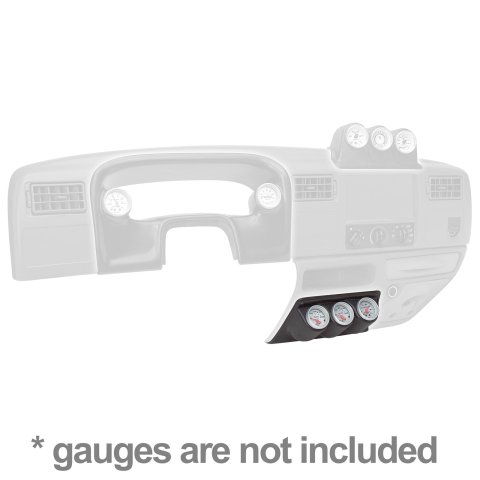 Autometer 99-03 Ford Super Duty 52mm Black Triple Under Dash Pod