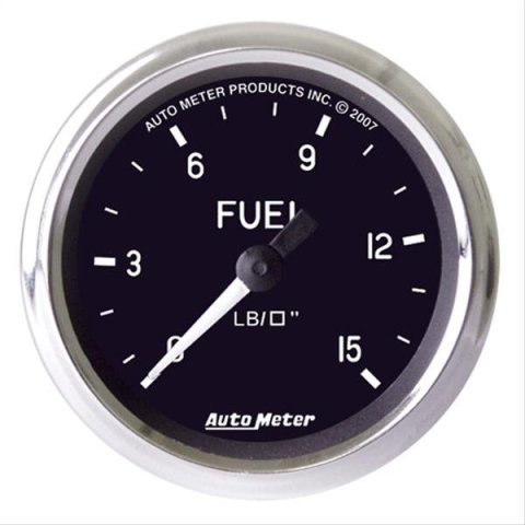 Autometer Cobra 2 inch 0-15 PSI w/ ISO Fuel Pressure Gauge