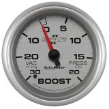 Autometer UL II 2-5/8in 30in HG/20 PSI Mechanical Boost/Vacuum Gauge thumbnail 3