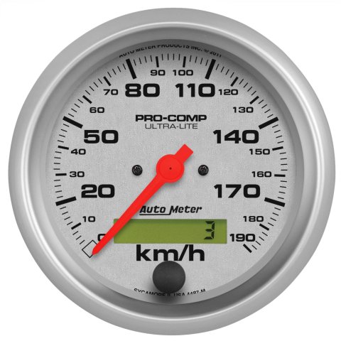 Autometer Ultra-Lite 3-3/8in Electronic 190 KPH Speedometer thumbnail 1