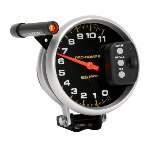 Autometer 5 inch 11000 RPM Single Range w/ Pro-Comp 2 & Memory Tachometer thumbnail 1