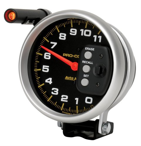 Autometer 5 inch 11000 RPM Single Range w/ Pro-Comp 2 & Memory Tachometer thumbnail 3