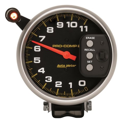 Autometer 5 inch 11000 RPM Single Range w/ Pro-Comp 2 & Memory Tachometer thumbnail 4