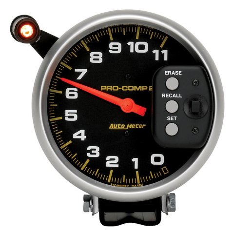 Autometer 5 inch 11000 RPM Single Range w/ Pro-Comp 2 & Memory Tachometer thumbnail 9
