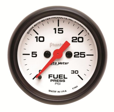 Autometer Phantom Fuel Pressure gauge 52mm 0-30 PSI Full Sweep Elec thumbnail 2