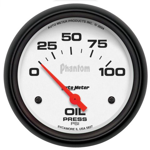 Autometer Phantom 66.7mm 0-100 PSI SSE Oil Pressure Gauge thumbnail 1