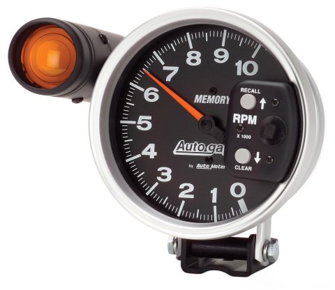 Autometer 5 inch 10K RPM w/ Monster Shift Lite / Memory Pedestal Tachometer thumbnail 3