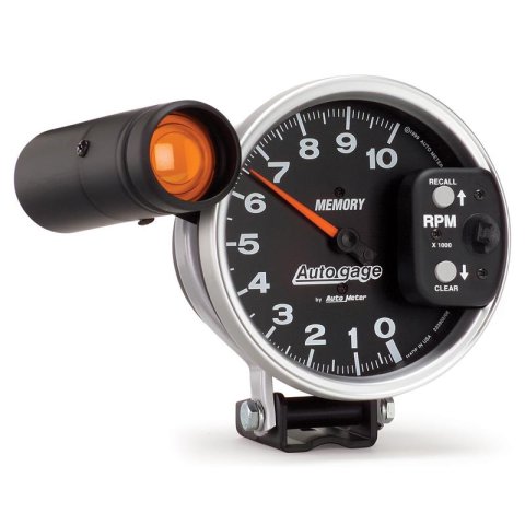 Autometer 5 inch 10K RPM w/ Monster Shift Lite / Memory Pedestal Tachometer thumbnail 6