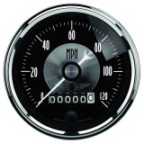 Autometer Prestige Series Black 3-3/8in 120mph Electronic Programmable Speedometer Gauge thumbnail 3