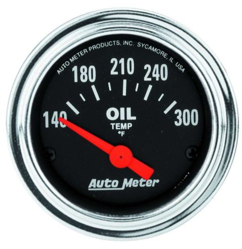 Autometer Traditional Chrome 52mm 140-300 Degree F Short Sweep Electrical Oil Temperature Gauge thumbnail 8