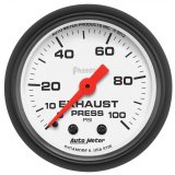 Autometer Phantom 2-1/16in 0-100 PSI Mechanical Exhaust (Drive) Pressure Gauge thumbnail 1