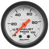 Autometer Phantom 2-1/16in 0-100 PSI Mechanical Exhaust (Drive) Pressure Gauge thumbnail 2