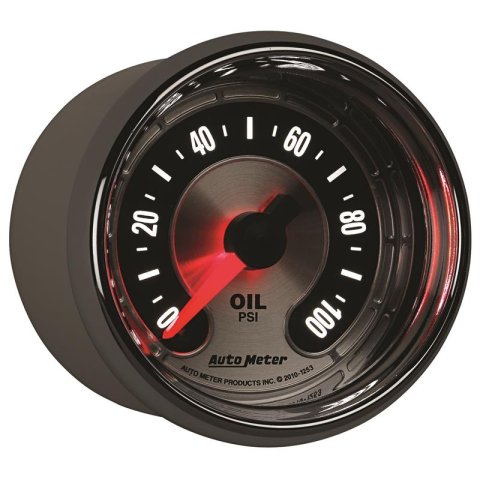 Autometer American Muscle 52mm Full Sweep Electric 0-100 PSI Oil Pressure Gauge thumbnail 3
