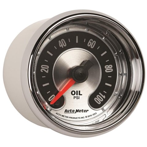 Autometer American Muscle 52mm Full Sweep Electric 0-100 PSI Oil Pressure Gauge thumbnail 7