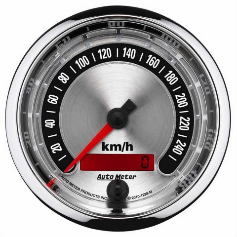 Autometer American Muscle 85.7mm Electric Programmable Metric 260kph Speedometer thumbnail 8