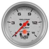 Autometer Ultra-Lite 66.7mm Full Sweep Elec 0-15 PSI Fuel Pressure w/ Peak Memory & Warning Gauge thumbnail 1