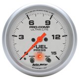 Autometer Ultra-Lite 66.7mm Full Sweep Elec 0-15 PSI Fuel Pressure w/ Peak Memory & Warning Gauge thumbnail 3