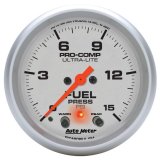 Autometer Ultra-Lite 66.7mm Full Sweep Elec 0-15 PSI Fuel Pressure w/ Peak Memory & Warning Gauge thumbnail 8