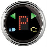 Autometer Designer 2-1/16in Chrome Domed Lens Black Dial PRNDL Gauge thumbnail 3