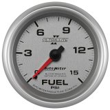 Autometer Ultra-Lite II 2 5/8in 0-15 PSI Mechanical Fuel Pressure Gauge thumbnail 3