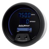 Autometer 85.7mm Black Digital 8000rpm/160mph or 260kmph Electric Tachometer/Speedometer Combo thumbnail 5