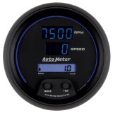 Autometer 85.7mm Black Digital 8000rpm/160mph or 260kmph Electric Tachometer/Speedometer Combo thumbnail 7