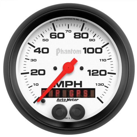 Autometer Phantom 3-3/8in 140 MPH In-Dash Full Sweep Speedometer w/ GPS Rally Nav Display