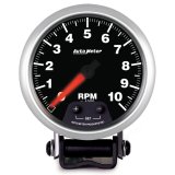 Autometer Elite Street Progressive Shift Light 3-3/8in Tachometer 0-10,000 RPM PED Mount thumbnail 2