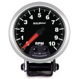 Autometer Elite Street Progressive Shift Light 3-3/8in Tachometer 0-10,000 RPM PED Mount thumbnail 3