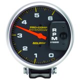 Autometer 5 inch Diesel 6000 RPM with Memory 4 Pulse Tachometer pedestal Mount thumbnail 3