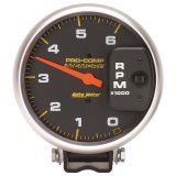 Autometer 5 inch Diesel 6000 RPM with Memory 4 Pulse Tachometer pedestal Mount thumbnail 4