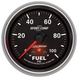 Autometer Sport-Comp II 2-5/8in 0-100 PSI Full Sweep Electronic Fuel Pressure Gauge thumbnail 2