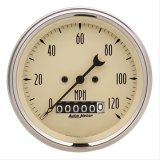 Autometer 3-3/8in 120mph Antique Beige Elec. Programmable Speedometer w/ Wheel Odometer thumbnail 1