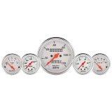 Autometer Arctic White 3-3/8in Electric Speedometer with Wheel Odometer/ 2-1/16in Oil Pressure thumbnail 8