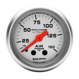 Autometer Ultra-Lite 2-1/16in 0-150 PSI Mechanical Air Pressure Gauge thumbnail 2