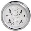 Autometer Old Tyme White 3-3/8in Short Sweep Electric Quad Gauge-Oil Press 0-100 PSI/Water Temp100- thumbnail 6