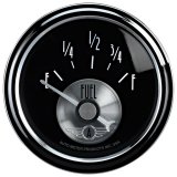 Autometer Prestige Series Black 52mm 0-90OHM Short Sweep Electronic Fuel Level Gauge thumbnail 2