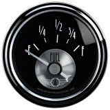 Autometer Prestige Series Black 52mm 0-90OHM Short Sweep Electronic Fuel Level Gauge thumbnail 5