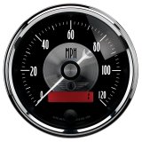 Autometer Prestige Series Black 3-3/8in 120mph Electric Programmable Speedometer w/LCD Odometer thumbnail 2